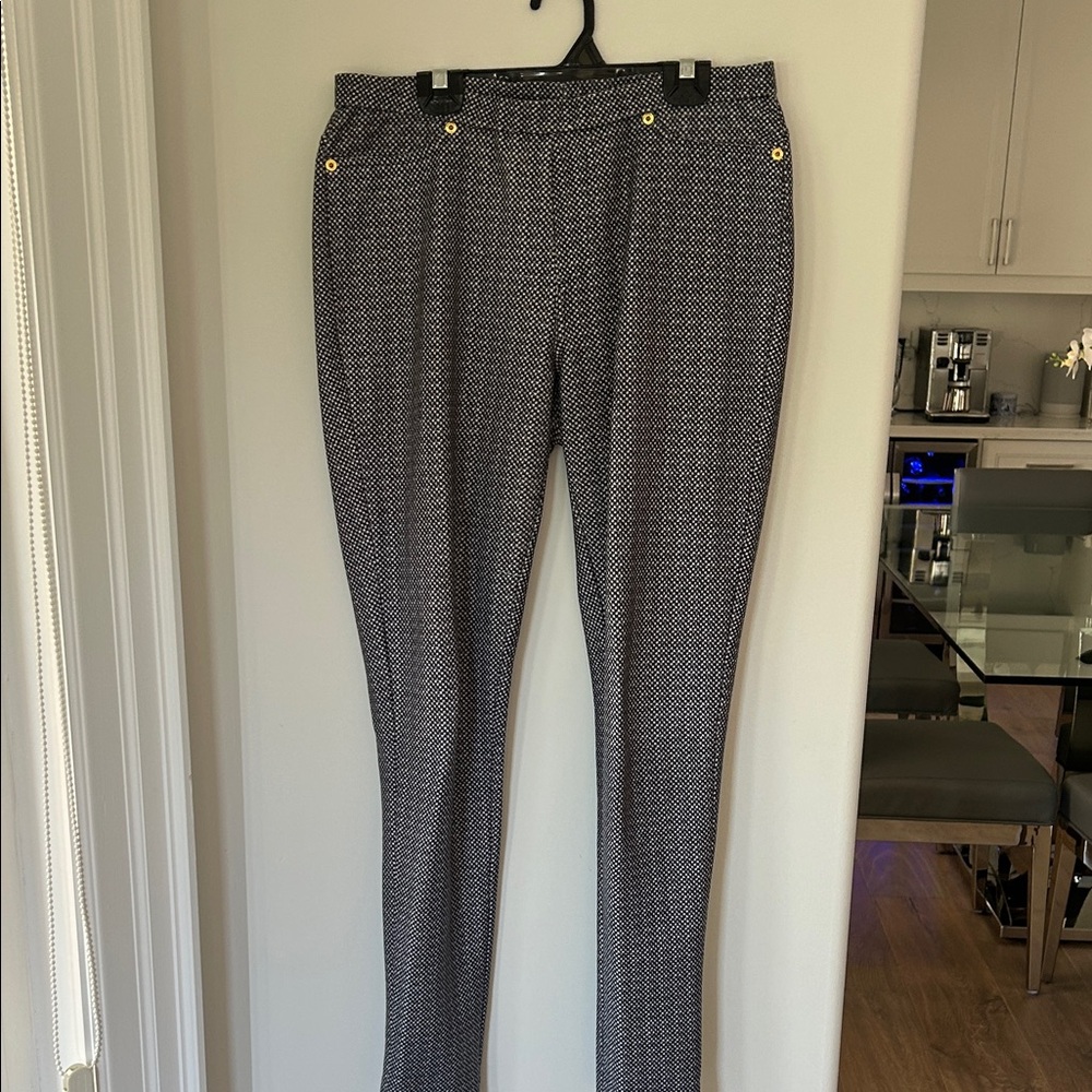 Michael Kors Black and White Geometric Dress Pants